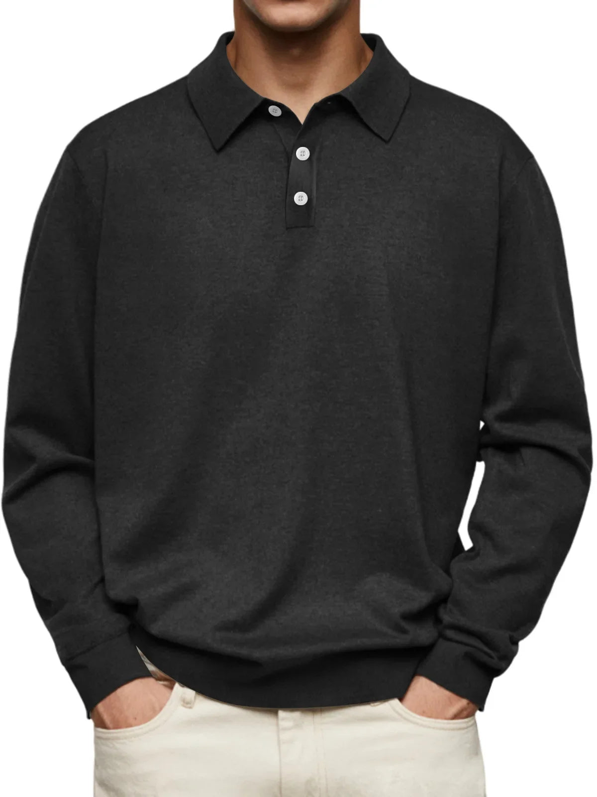 Morris - Casual Long-Sleeve Polo Shirt