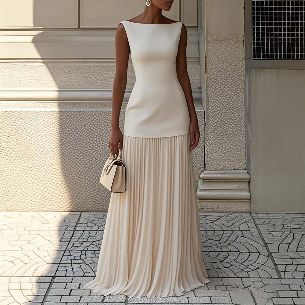 Victoria – Elegant two-piece pleated set