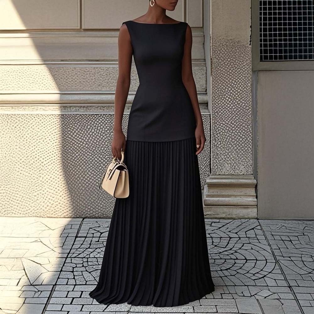 Victoria – Elegant two-piece pleated set