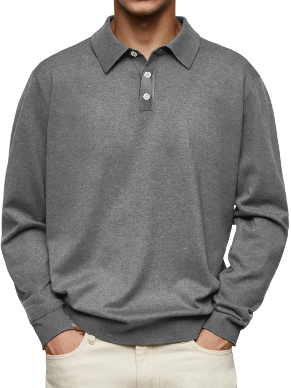 Morris - Casual Long-Sleeve Polo Shirt